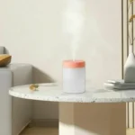 دستگاه بخار ساز استوانه ای با نور رمانتیک RGB (درب صورتی ۲۶۰ میلی لیتر) - تصویر 4