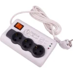 محافظ برق ۳ خروجی ارت دار مدل P3100 متراژ ۱/۵ متری امگا
